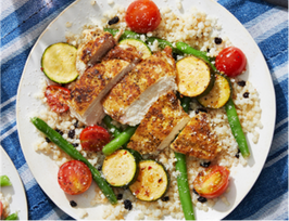 Tuscan Chicken w/ Couscous Summer Vegetables