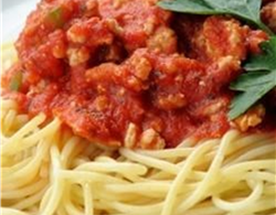 Ground Turkey Spaghetti w/ Green Beans
