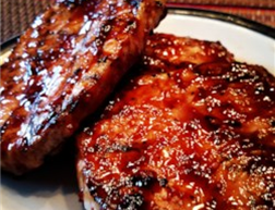 Honey glazed porkchops