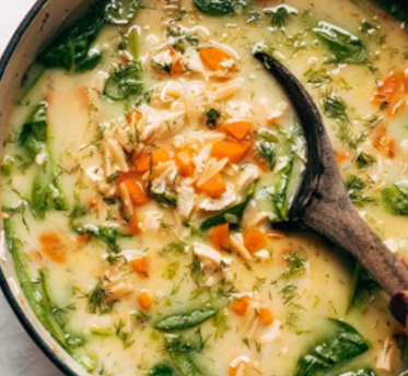 Lemon Chicken Orzo Soup