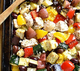 Sheet Pan Greek Chicken and Vegetables & Chinese Pepper Chicken