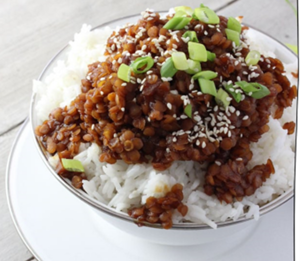 Lentil Bulgogi w/ Rice and Korean Slaw & Quinoa Falafel Wraps