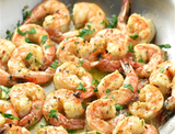 Garlic Shrimp w/ Roasted Squash & Ground Beef Vegetable Pie
