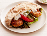 Honey Balsamic Sheet Pan Chicken & Mediterranean Burger w/ Zucchini Couscous
